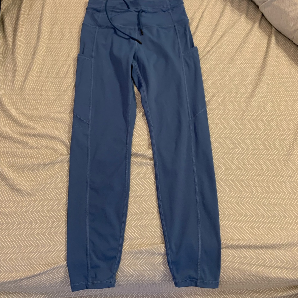 ZYIA calm blue luxe drawstring legging